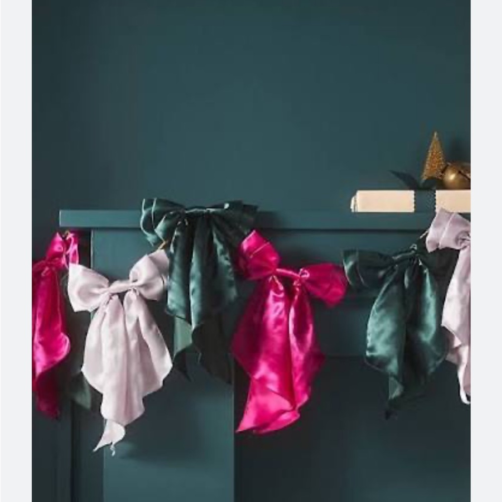 anthropologie satin bow garland